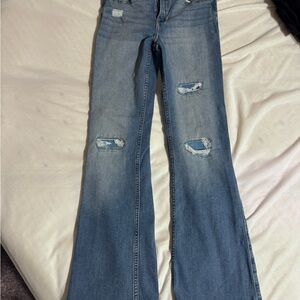 Abercrombie Kids High Rise Flare Jeans Size 9/10 Long